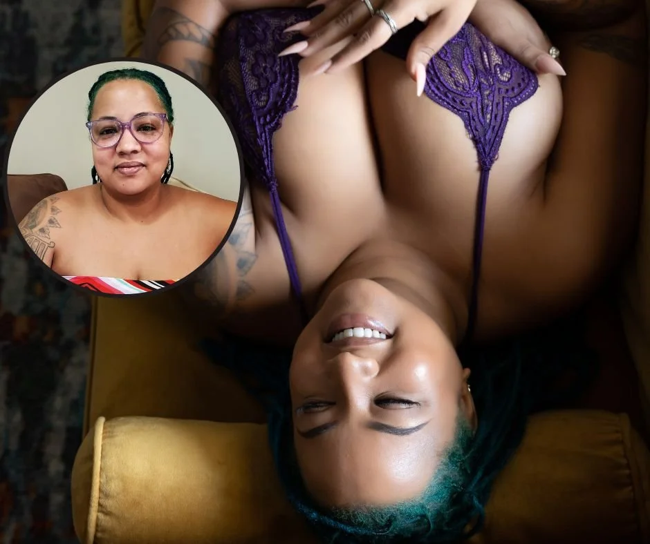  Before and during Ms. N’s boudoir session 